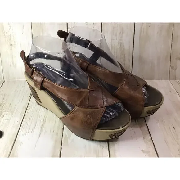Antelope Shoes Brown wedge size 39 women 8 - Picture 2 of 6